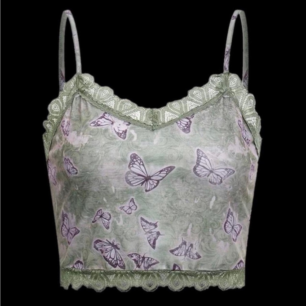 Butterfly Lace Trim Top